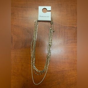 Three in one Necklace gold tone